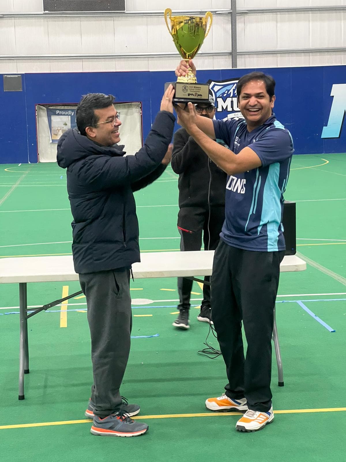 Indoor Cricket Tournament - trophy time